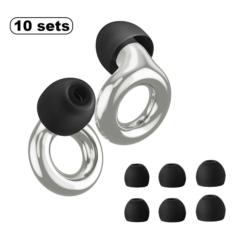 HUAK High-Fidelity Ear Plugs - 8 Ear Tips in XS/S/M/L - Reusable Concerts & Festivals, Live Events, Musicians, Djs