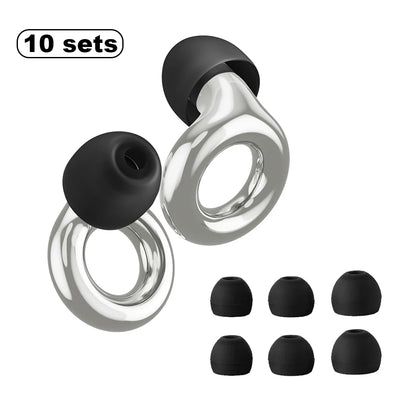 HUAK High-Fidelity Ear Plugs - 8 Ear Tips in XS/S/M/L - Reusable Concerts & Festivals, Live Events, Musicians, Djs