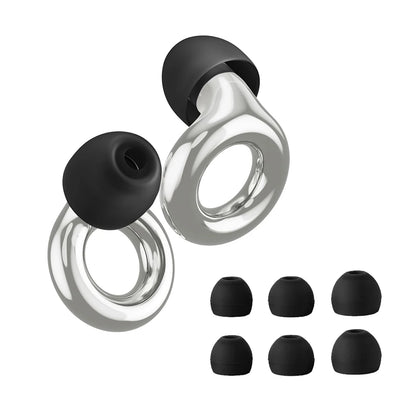 HUAK High-Fidelity Ear Plugs - 8 Ear Tips in XS/S/M/L - Reusable Concerts & Festivals, Live Events, Musicians, Djs