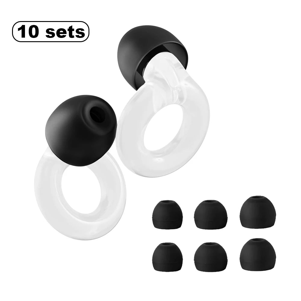 HUAK High-Fidelity Ear Plugs - 8 Ear Tips in XS/S/M/L - Reusable Concerts & Festivals, Live Events, Musicians, Djs